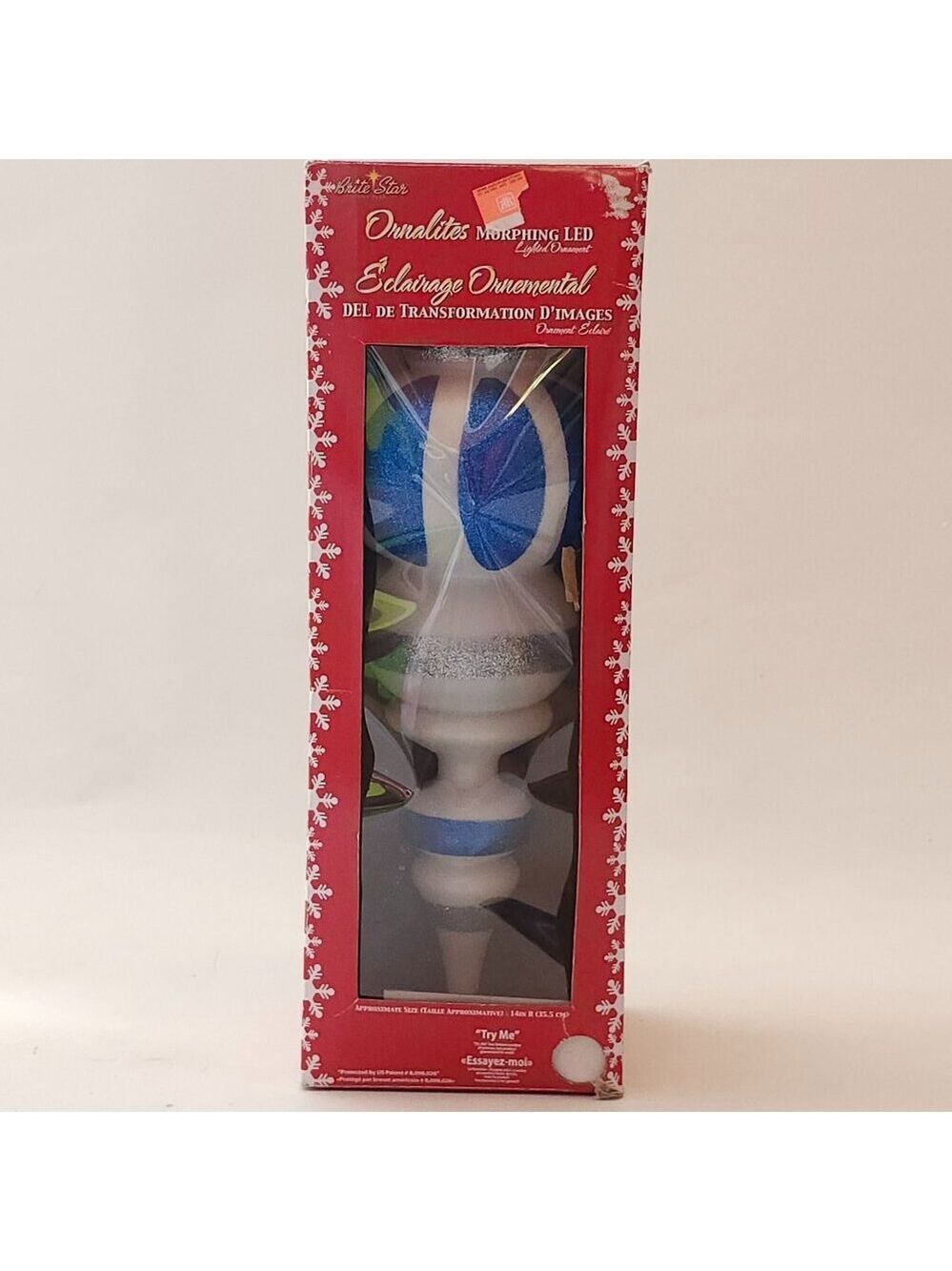 JUMBO Bright Star Ornalites Christmas Ornament Morphing LED Lighted Ornament